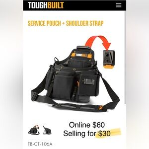 Toughbuilt service pouch plus shoulder strap